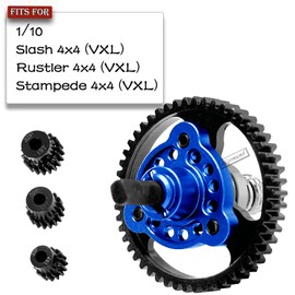 Rcarmumb Hardened Steel 52T Slipper Clutch Eliminator Upgrades Part for Slash 4X4/VXL Stampede 4X4/VXL Rustler 4X4/VXL,52T Spur Gear with Pinions Gears Set (15T 17T 19T) Hops up,#6878,Navy Blue