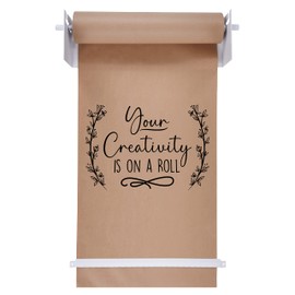 Jumbl 18” Wall Mounted Kraft Paper Dispenser | Hanging Paper Roll with Cutter for Kitchen, DIY Room, Office, Business, & More | Great for to-Do Lists, Menus, Grocery Lists, & Art Projects