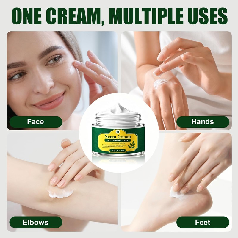 Neem Cream with Aloe Vera & Shea Butter, Moisturizing Face