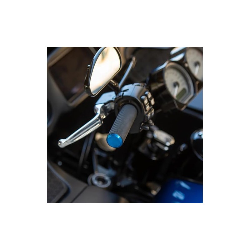 Arlen Ness 07-335 Fusion Series Grips - Knurled - Blue