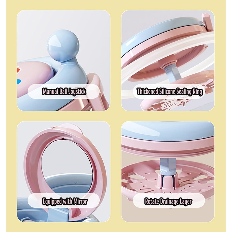 MURRI&MURRDI Denture Bath Box for Travel, 2 in 1 Retainer