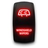 Windshield Wipers - Red - Laser Etched Toggle Switch 20A