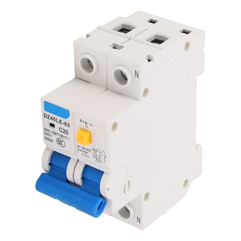Air Circuit Breaker with Leakage Protector Dual Handle DIN Rail