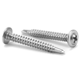 #10 x 1-1/2" Sheet Metal Screws 500PCS 410 Stainless Steel Truss Head Fast Self Tapping Screws by SG TZH