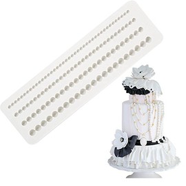 Molde de silicona con perlas para decoración de pasteles, decoración de azúcar, herramienta de decoración, Blanco, Style 8