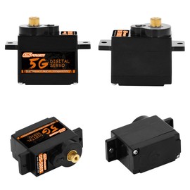 DSPOWER 2PCS 5g Micro Digital Servo, Mini Servo, Metal Gears, Coreless Motor Servos for 1/28 RC Car Airplane Fixed-Wing Robot Helicopter Planes Part (JST1.25)