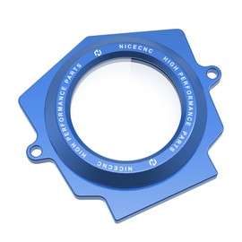 NICECNC Blue Aluminum Alloy Fully Transparent Camshaft Cover Compatible with Yamaha Raptor YFM 700 2006-2024, Raptor 700 R 2009-2024, Raptor 700 SE 2009-2024