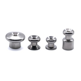 Stainless steel lacing button stud hook loop bungee shockcord 316 A4 Marine grade boat cover (Button D - Long, Pack of 4)