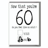 60th Funny Birthday Card - 60 Sixty Now You're 60