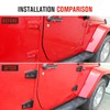 8PCS Door Hinge Covers Protector for 2007-2018 Jeep Wrangler JK