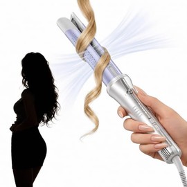 SHEGLAM Rizador Automático de Cabello One Touch con Aire Frío, Rizadora para Cabello Medio a Largo, Rizos Duraderos, Ondas con Volumen, Calentamiento Rápido y Bajo Riesgo de Quemaduras (32mm)