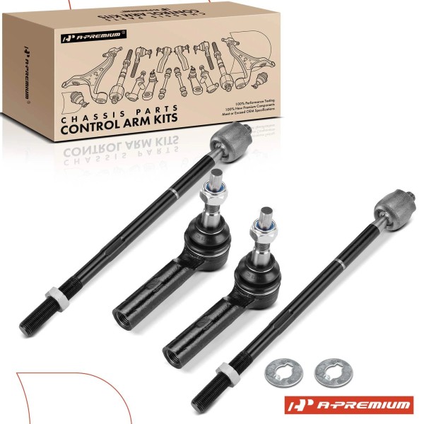A-Premium 4x Front Inner&Outer Tie Rod End for Dodge Challenger