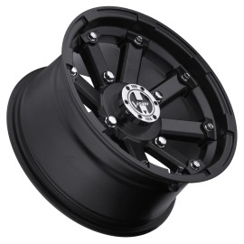 Vision Wheel Wheel 393 Lockout Alum. Matte Black 14"x8.0" 4x156mm BC 4.000" Backspace