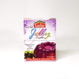 Laziza Gelatin Free Halal Jelly Crystals | Dessert Vegetarian Jellies | 85g (Blackcurrant)