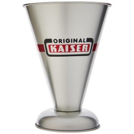 Original Kaiser Patisserie Messbecher Metall 250 ml, trichterförmig, 7 integrierte Skalierung, einfaches Abmessen, spülmaschinengeeignet, Silber