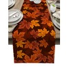 Burlap Linen Table Runner - 120 Inch Long, Maple Autumn