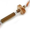 Avalaya Natural/Brown Wood, Shell Bead with Faux Black Leather Cord