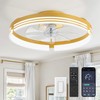 ZMISHIBO Low Profile Ceiling Fans with Lights and Remote, 20