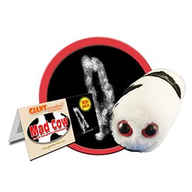 GIANTmicrobes Mad Cow Plush – Learn About The Brain, Health, and This Neurological Disease, Unique Gift for Scientists, Friends, Family, Educators, Students and Public Health Experts