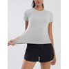 Nyvalle Seamless Short Sleeve Workout Shirts for Women Breathable Running