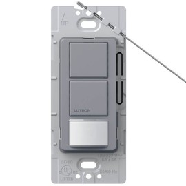 Lutron Lutron MS-OPS6-DDV-GR Maestro 6 Amp Single Pole Dual Circuit Occupancy Sensing Switch, Gray