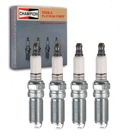 4 pc Champion Double Platinum Spark Plugs compatible with Lincoln MKZ 2.0L 2.5L L4 2011-2019
