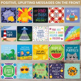 bloom daily planners Lunch Box Notes for Kids - Cute Back to School Lunch Accessories - Set of 30 Inspirational Cards for Girls, Boys & Teens (3” x 3”) - Lunchbox Love Notes - Assorted Designs