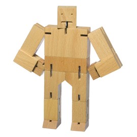 Small Cubebot Wooden Puzzle by Areaware (Natural)