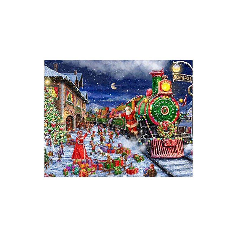 Springbok's 1000 Piece Jigsaw Puzzle Santa Express - Made in