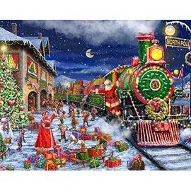 Springbok's 1000 Piece Jigsaw Puzzle Santa Express - Made in USA