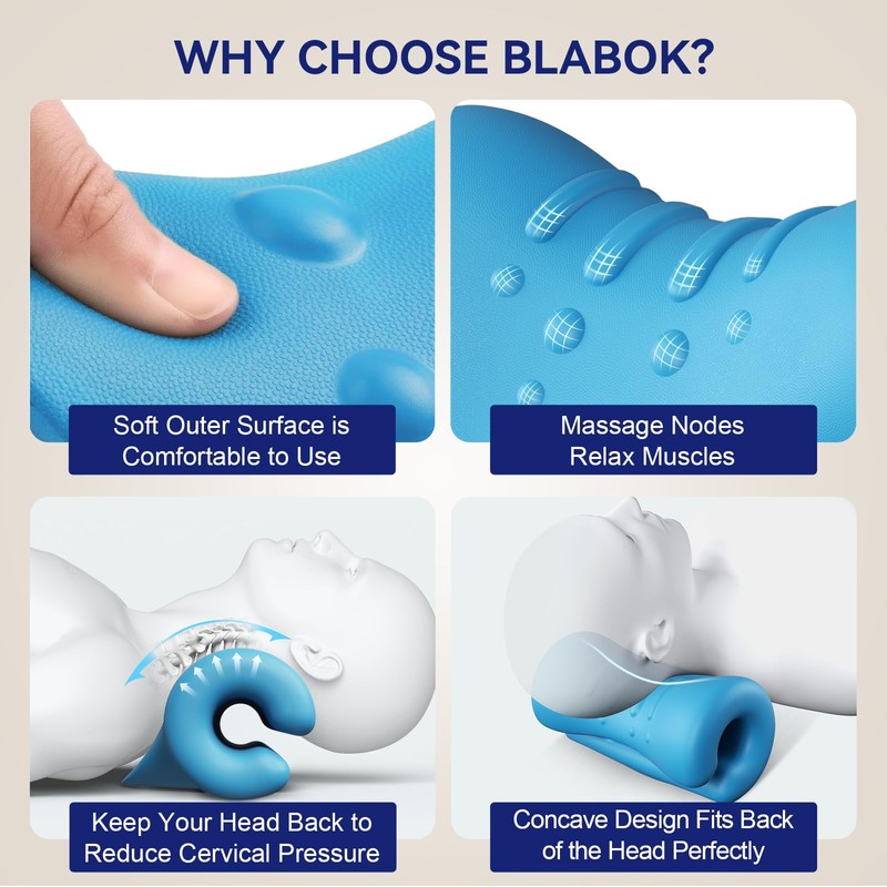 BLABOK Orthopaedic Neck Stretcher for Neck Pain & Tension for
