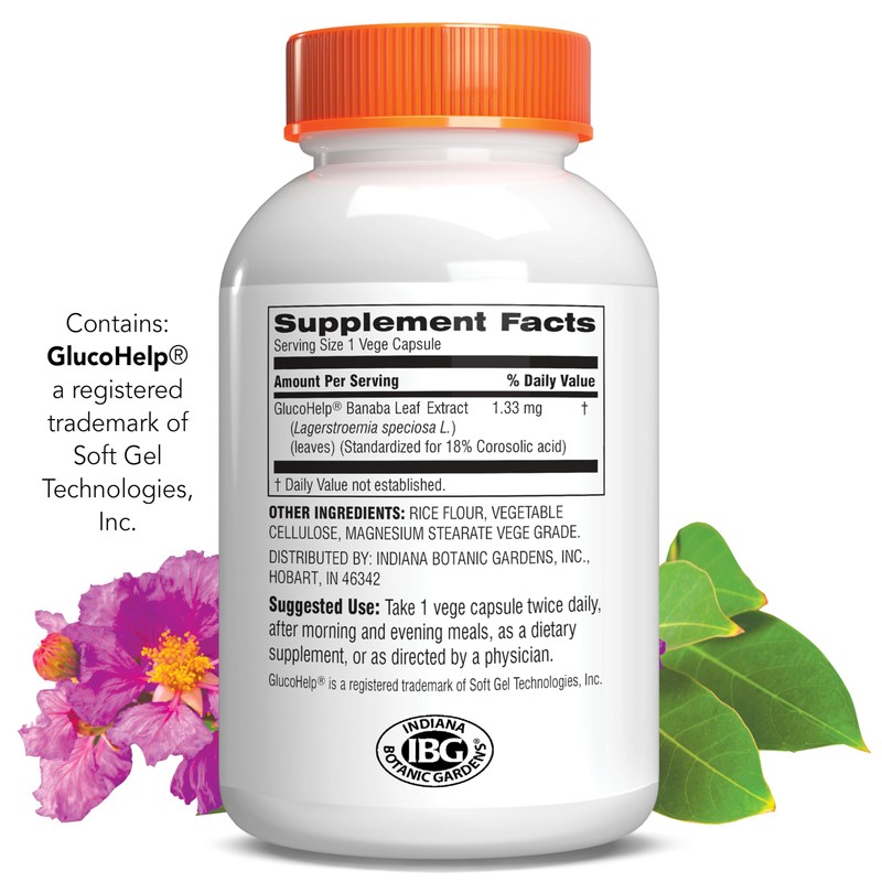 Botanic Choice Gluco Help Banaba Leaf Extract-Gluten Free, Non-GMO for