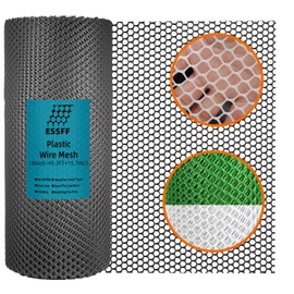 Pet & Garden Safeguard - 15.7IN x 49.2FT Roll - Black Plastic Netting, Multi-Use Decorative Fence for Poultry, Dogs, Rabbits,Chicken and Snake Barrier