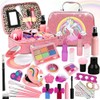 Maquillaje para Niñas- 28 Piezas, Kit de Maquillaje Lavable para