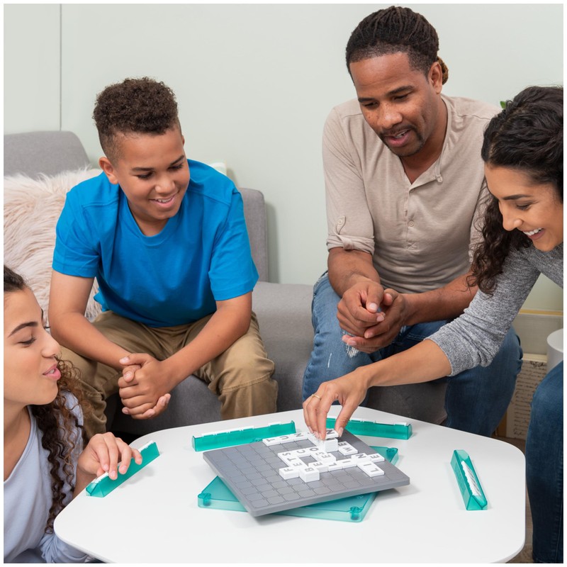 Spin Master Games, Upwords, Classic Word Game with Stackable Letter