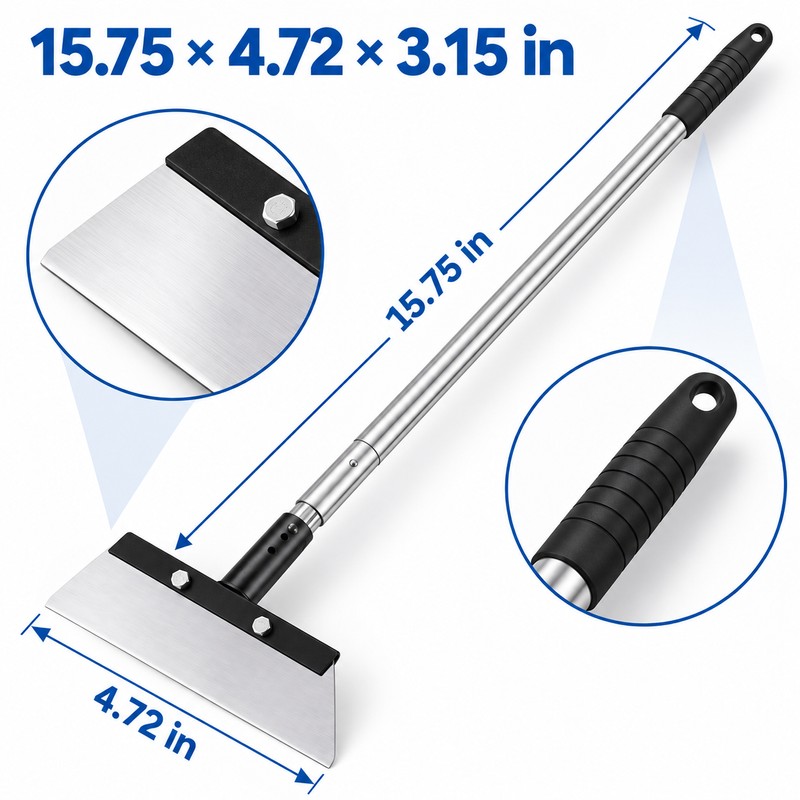 Heavy-Duty Steel Garden Weeding Shovel – Multi-Purpose Weed Removal and
