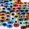 100PCS 30/25/20/16/12/8/6mm Assorted Mixed Size Eyes Glass Cabochon for Clay