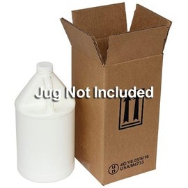 Air Sea Containers 1 x 1 Gallon Plastic Jug Box (BOX ONLY) (4G/Y6.1) - Specifically Tested to Ship Industrial Plastic Gallon Jugs - (Inner Dims: 6 3/8" x 6 3/8" x 12 3/16”) Pack of 12