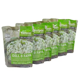 Wild Garden Heat and Serve Pilaf, 100% All-Natural Dill & Fava, Fully Cooked, Ready to Eat, Microwavable 8.8 oz, 6 pack