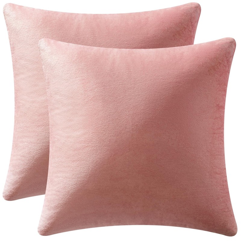 MIULEE Velvet Throw Pillow Covers 18x18 Inch, Pack of 2
