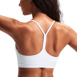 JOYSPELS Women's Sports Bra Without Underwire Padded Bustier Strapless Crop Tops Yoga Bra Workout Yoga Top Fitness White XL