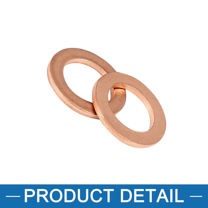 A ABSOPRO Pack of 20 Copper Washers Replacement 10 x
