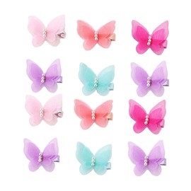 Ipetboom 12pcs Creative Hair Accessories Bowknot Clips Pearl Hair Bows Clips for Boy Girl