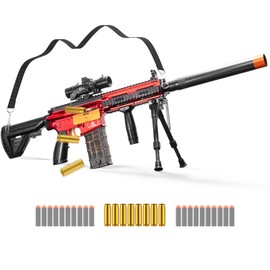 Manul Foam Blaster with Soft Bullets, Toy Blaster Outdoor, Shooting Fun, Age 18+ (SunFireM)