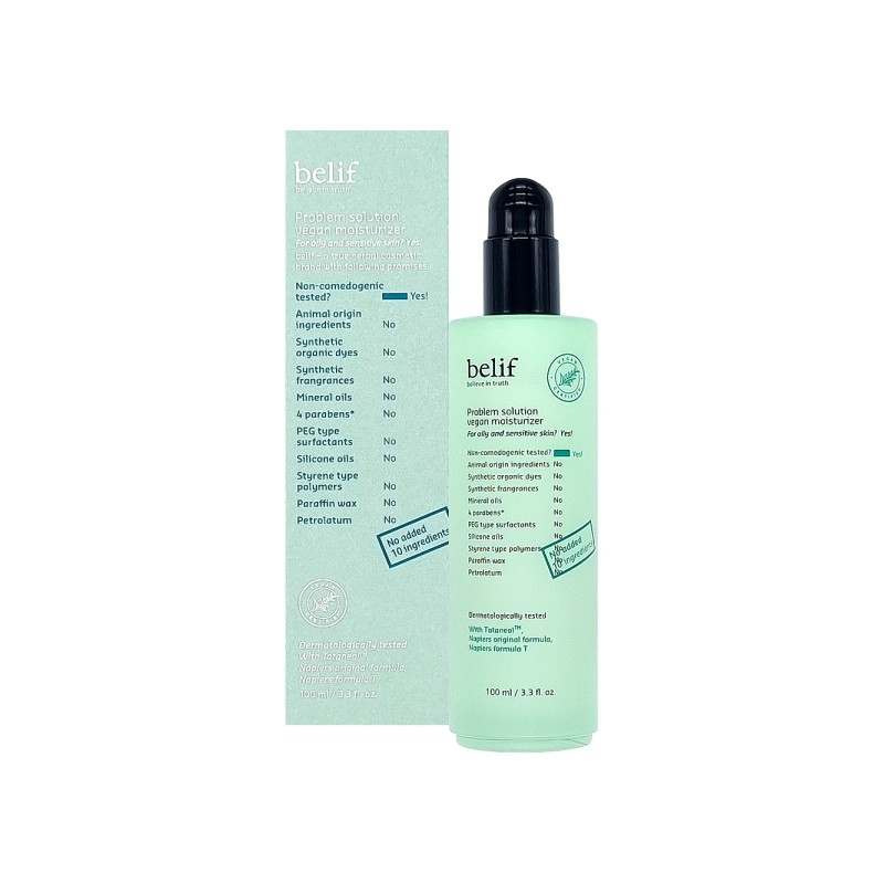 Belief Problem Solution Vegan Moisturizer 100ml Water-based Lotion / 빌리프