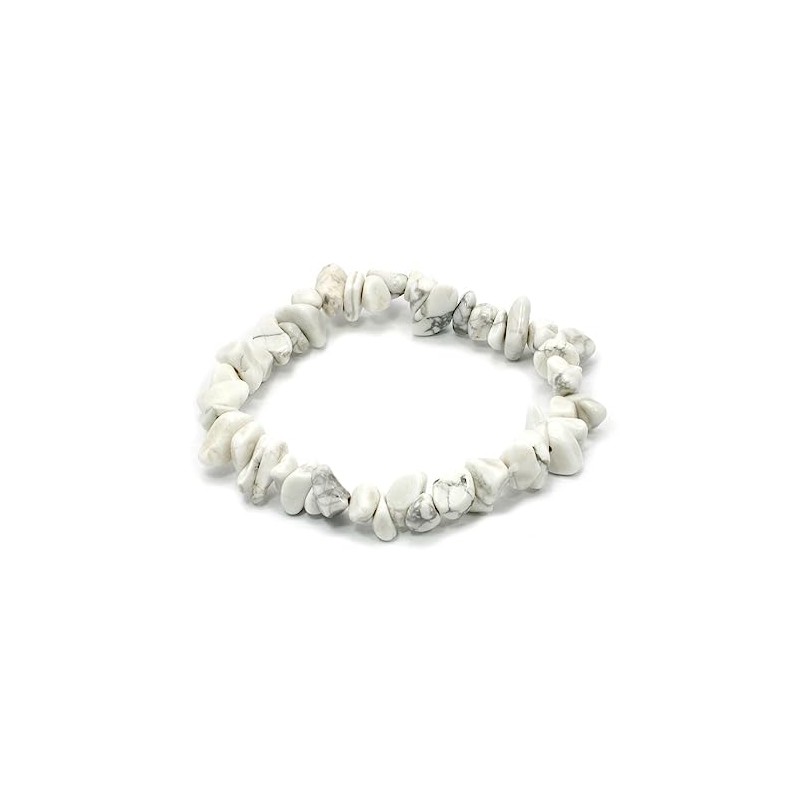 CrystalAge Howlite Gemstone Chip Bracelet