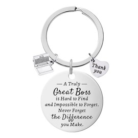 Boss Gifts for Women Men Funny Birthday Christmas Gifts for Boss Thank You Appreciation Gifts for Male Female Boss Keychain for Men Farewell Gifts for Friends Boss Retirement Leaving Gifts Keychain