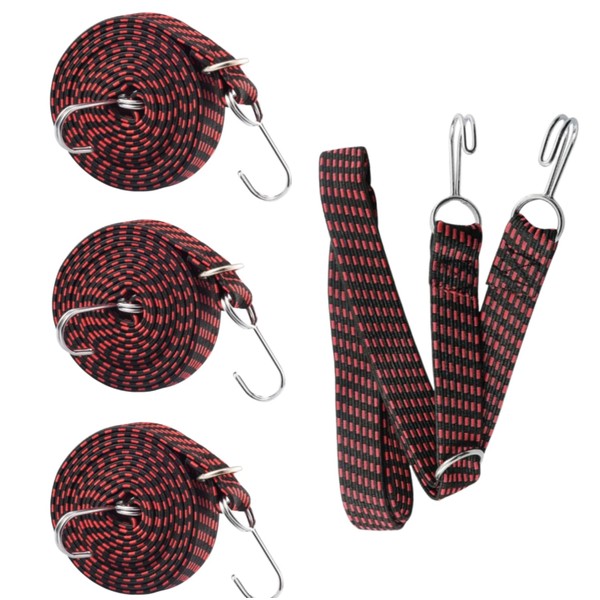 ZMShenMa 3 Packs Of 2M Adjustable Elastic Bungee Cords With