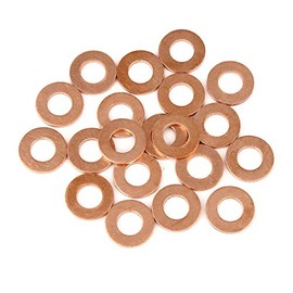 X AUTOHAUX Copper Disc Flat Sealing Rings for Car 8 x 16 x 1.5 mm Pack of 20