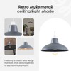 MiniSun | Retro Style Gloss White Metal Ceiling Light Shade
